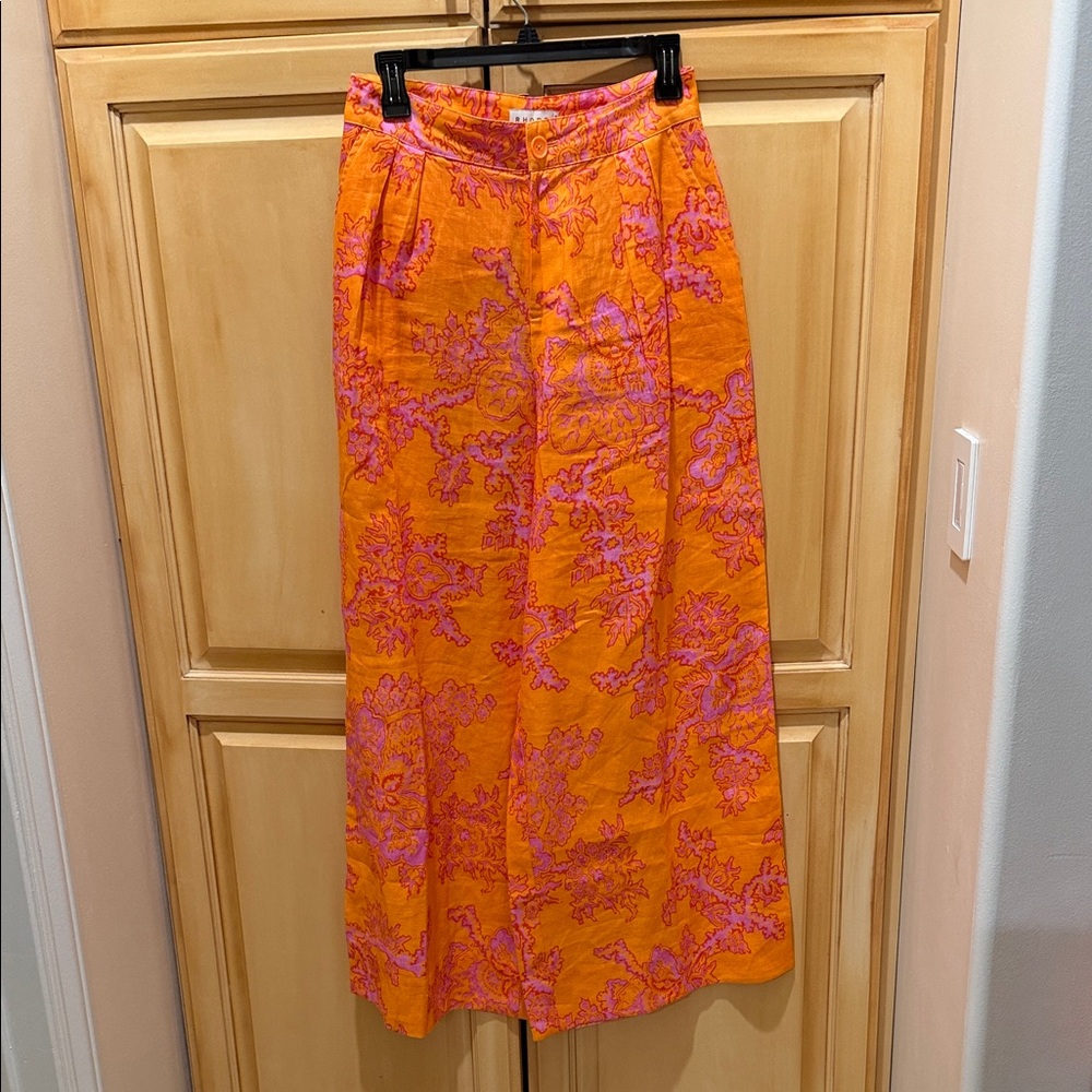 RHODE Orange and Pink A-Line trousers. Matching set!